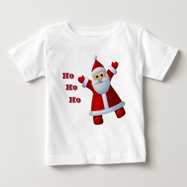 HO! HO! HO! Niedlicher Weihnachtsmann frohe Weihna Baby T-shirt (Vorderseite)