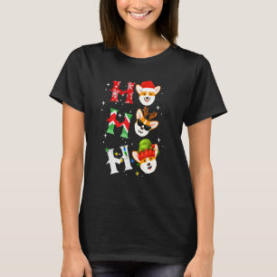 Ho Ho Ho Pembroke Welsh Corgi Weihnachtsoutfit Wei T-Shirt