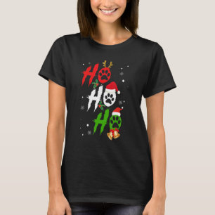 Ho Ho Ho Pfote Weihnachten Hund Für Männer Frauen T-Shirt