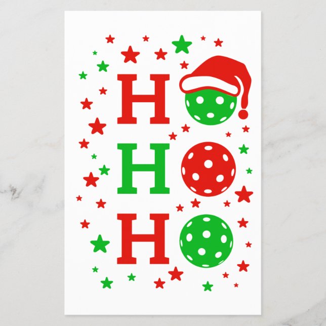 Ho Ho Ho Pickleball - Funny Christmas Sports Flyer (Vorne)