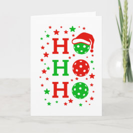 Ho Ho Ho Pickleball - Funny Christmas Sports Karte