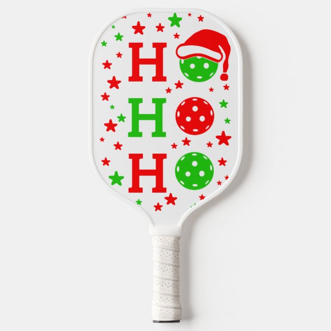 Ho, Ho, Ho Pickleball Weihnachten Pickleball Schläger (Vorderseite)