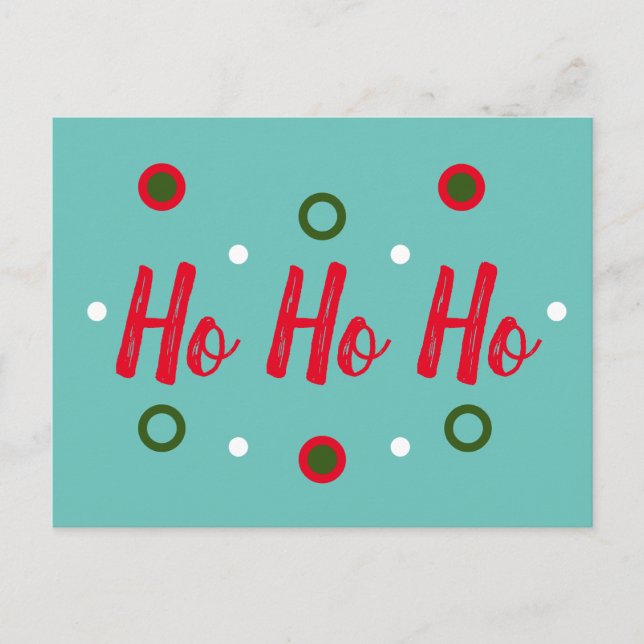 Ho Ho Ho Postkarte (Vorderseite)