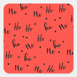 Ho ho ho quadratischer aufkleber