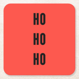 Ho Ho Ho Rechteckiger Pappuntersetzer