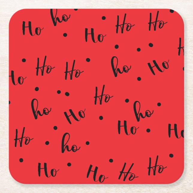 Ho ho ho rechteckiger pappuntersetzer (Vorderseite)