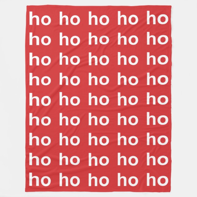 Ho Ho Ho Red Fleecedecke (Vorderseite)