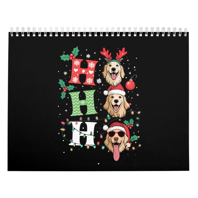 Ho Ho Ho Retriever Golden Weihnachten Kalender (Titelbild)