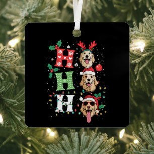 Ho Ho Ho Retriever Golden Weihnachten Ornament Aus Metall