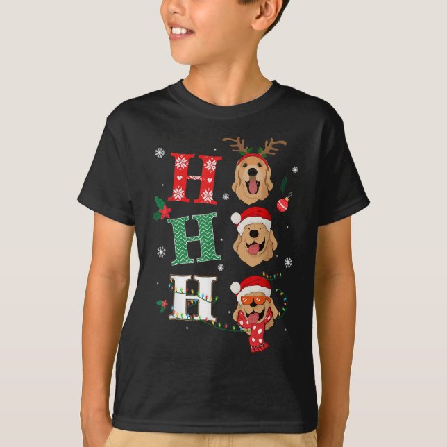 Ho Ho Ho Retrievers Golden Xmas Outfit Christmas C T-Shirt (Vorderseite)