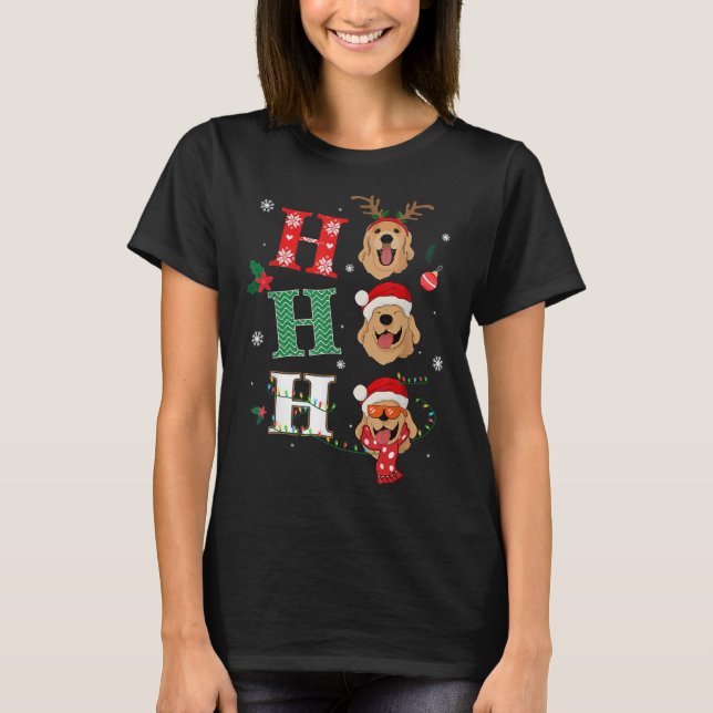 Ho Ho Ho Retrievers Golden Xmas Outfit Christmas C T-Shirt (Vorderseite)