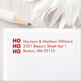 Ho Ho Ho Rote weiße Weihnachtsfeier Rücksendeadres