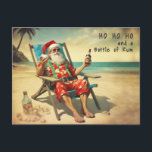 Ho Ho Ho & Rum Postkarte<br><div class="desc">Ho Ho Ho und eine Flasche Rum - Texte eines Jimmy Buffett Weihnachtsliedes,  eines meiner Lieblingslieder zu Weihnachten.</div>