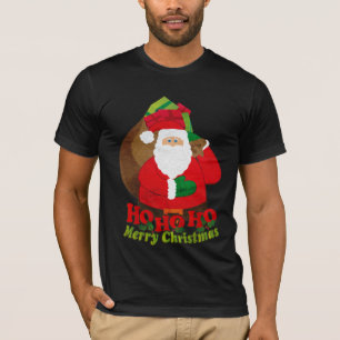 Ho Ho Ho Sankt-Männer der frohen Weihnachten der T-Shirt
