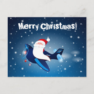 Ho ho ho! Santa auf dem Flugzeug, Postkarte