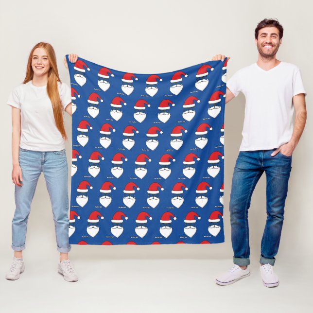 Ho Ho Ho Santa Claus Fleecedecke (Beispiel)