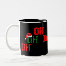 Ho Ho Ho Santa Claus Hat frohe Weihnachten Zweifarbige Tasse