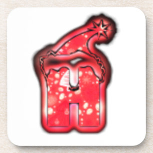 Ho Ho Ho! Santa Claus Hat Merry Christmas Star Getränkeuntersetzer