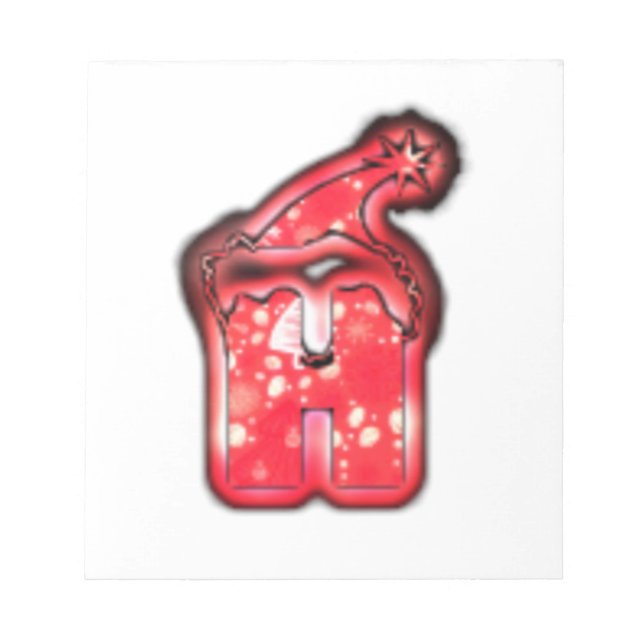 Ho Ho Ho! Santa Claus Hat Merry Christmas Star.png Notizblock (Vorderseite)