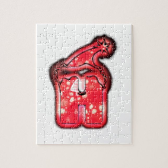 Ho Ho Ho! Santa Claus Hat Merry Christmas Star Puzzle (Vertikal)