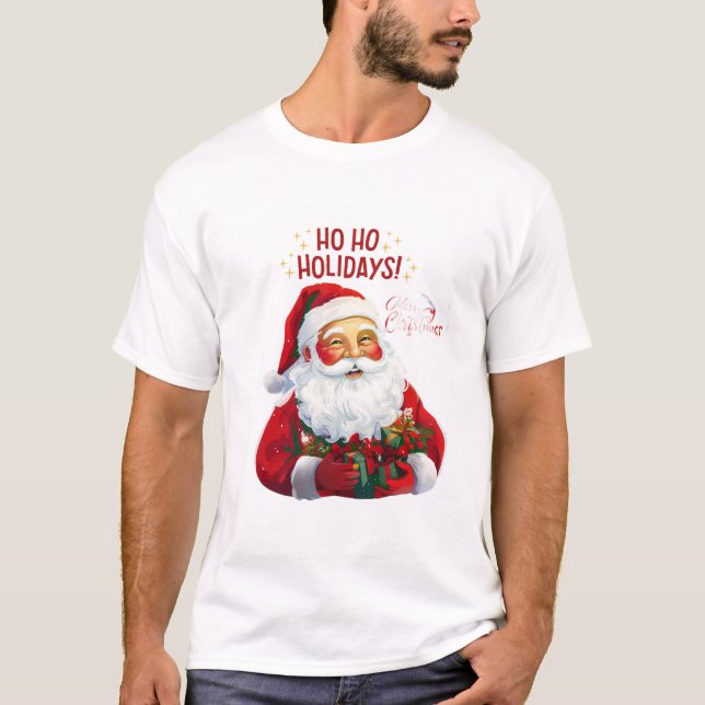 Ho Ho Ho Santa Claus - Weihnachten T-Shirt (Vorderseite)