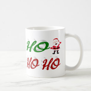 Ho Ho Ho Santa Claus Weihnachtshalbskript Kaffeetasse