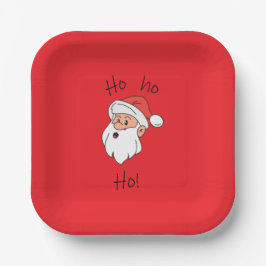 Ho ho ho santa clause pappteller