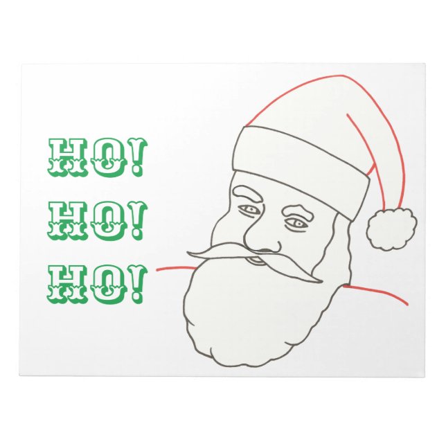 Ho! Ho! Ho! Santa Coloring Sheets auf Notepad Notizblock (Vorderseite)