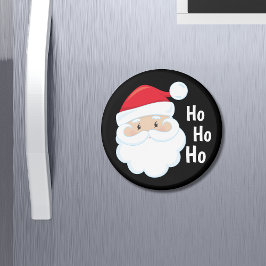 Ho Ho Ho Santa Face Frohe Weihnachtsfeiertage Rot Magnet