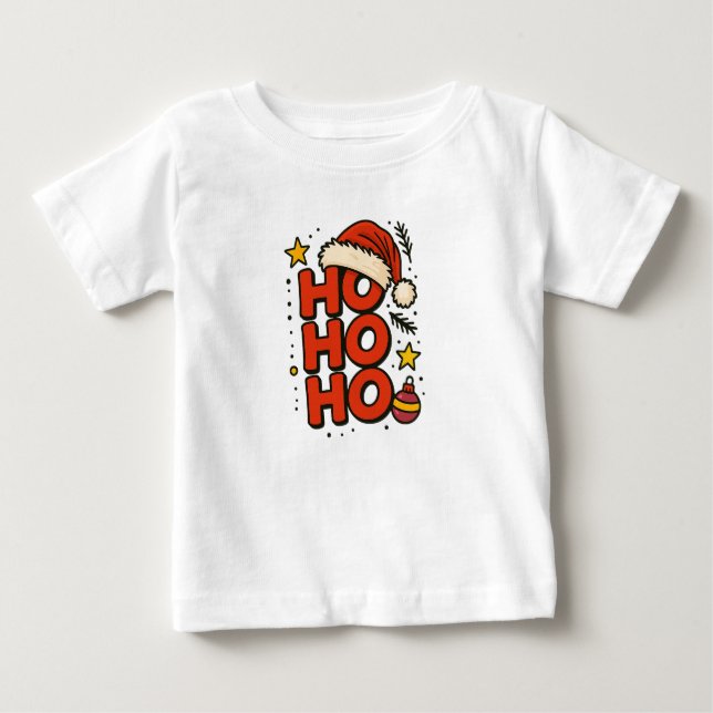 Ho Ho Ho Santa Hat Christmas Tee (Vorderseite)