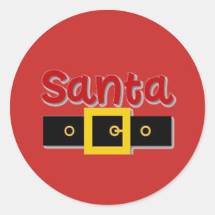 HO HO HO "SANTA IS HERR" RUNDER AUFKLEBER