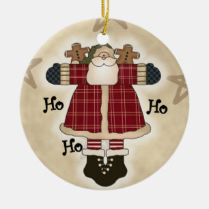 Ho Ho Ho Santa Keepake Keramik Ornament