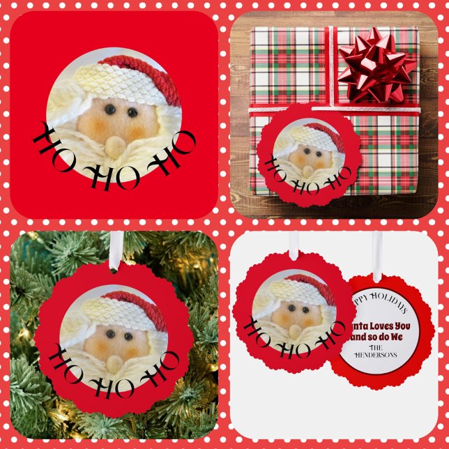 Ho Ho Ho Santa Lieben Sie Niedliche Weihnachten Ornament Karte (Von Creator hochgeladen)