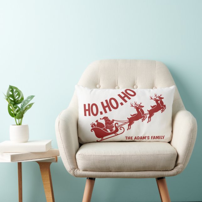 Ho Ho Ho Santa Sleigh Ride Christmas Lendenkissen (Stuhl )