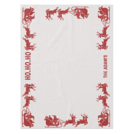 Ho Ho Ho Santa Sleigh Ride Christmas Tablecloth Tischdecke
