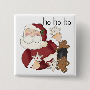 Ho Ho Ho Santa T - Shirt und Geschenke Button