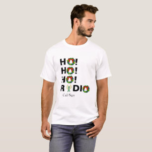 Ho! Ho! Ho!  Schinken-Radio-WeihnachtsT - T-Shirt