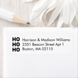 Ho Ho Ho Schwarz-weiße Weihnachtsfeier Rücksendead