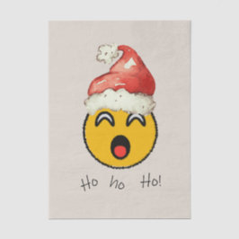 Ho Ho Ho smiley santa Seidenpapier