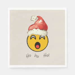 Ho Ho Ho smiley santa Serviette