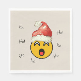 Ho Ho Ho smiley santa Serviette