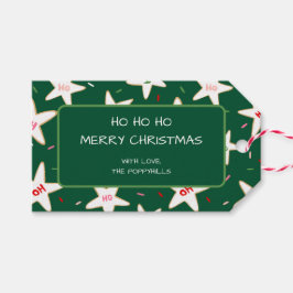 Ho Ho Ho Star Cookie Christmas Geschenkanhänger