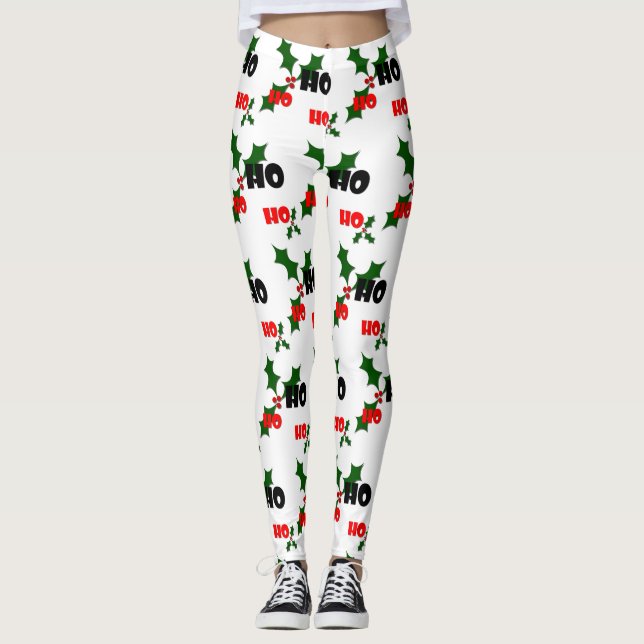 Ho Ho Ho Stechpalmen-u. Beeren-Leggings Leggings (Vorderseite)