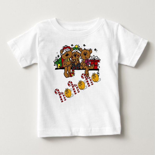 Ho Ho Ho Teddy Bears Baby T-shirt (Vorderseite)