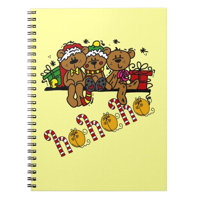 Ho Ho Ho Teddy Bears Notizblock (Vorderseite)