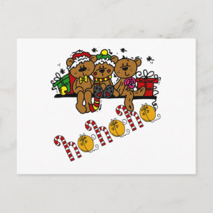 Ho Ho Ho Teddy Bears Postkarte