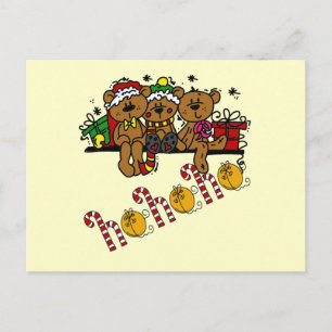 Ho Ho Ho Teddy Bears Postkarte