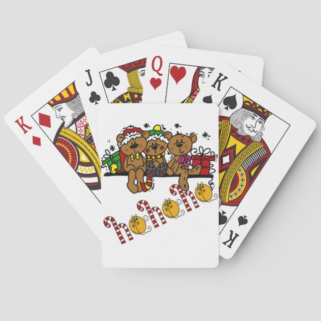 Ho Ho Ho Teddy Bears Spielkarten (Rückseite)