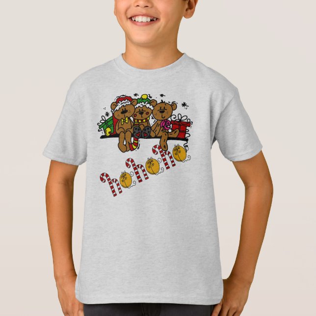 Ho Ho Ho Teddy Bears T-Shirt (Vorderseite)
