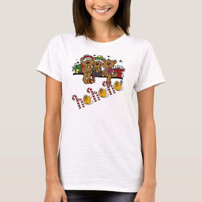 Ho Ho Ho Teddy Bears T-Shirt (Vorderseite)